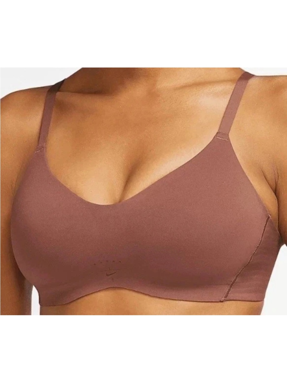 New Nike Alate Women's Tan Sports T shirt Bra S, 34 C/D